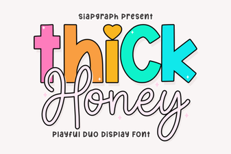 Thick Honey Duo Font for Creative Projects