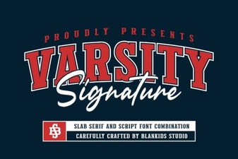 Design Your Team Spirit with Varsity Signature Font